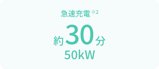 急速充電 約30分 50kW